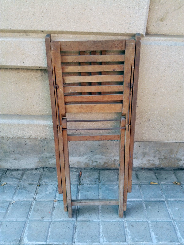 silla plegable madera 33.5-66x29x29 (8eu.) 1u